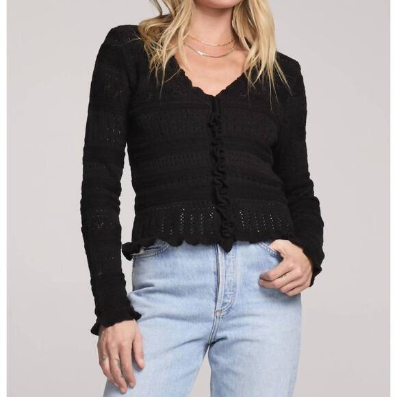 SALTWATER LUXE Sweaters - NEW SALTWATER LUXE marlow cardigan sweater in black